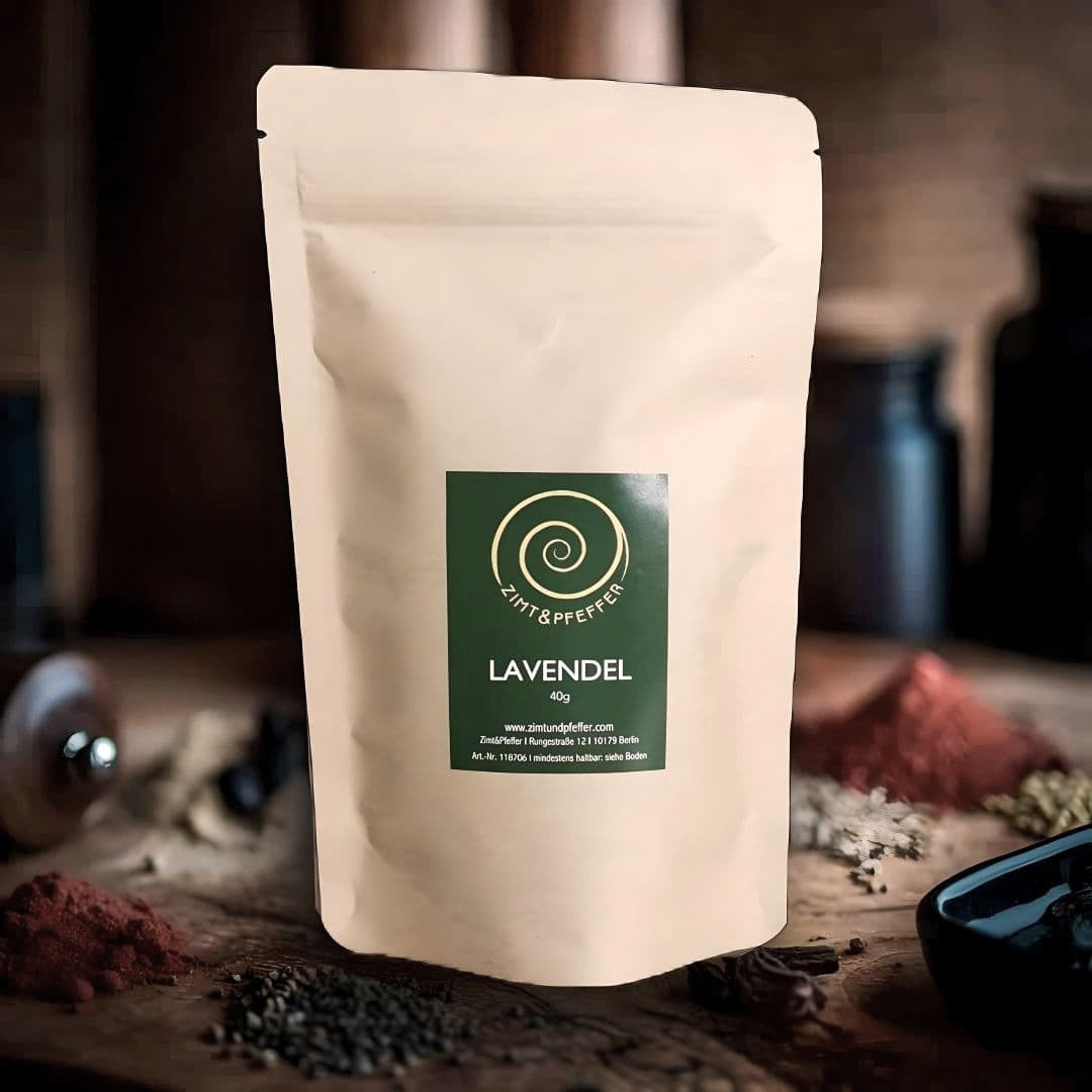 Lavendelblüten getrocknet 40 g von Zimt&Pfeffer – naturbelassen, aromatisch und frisch verpackt