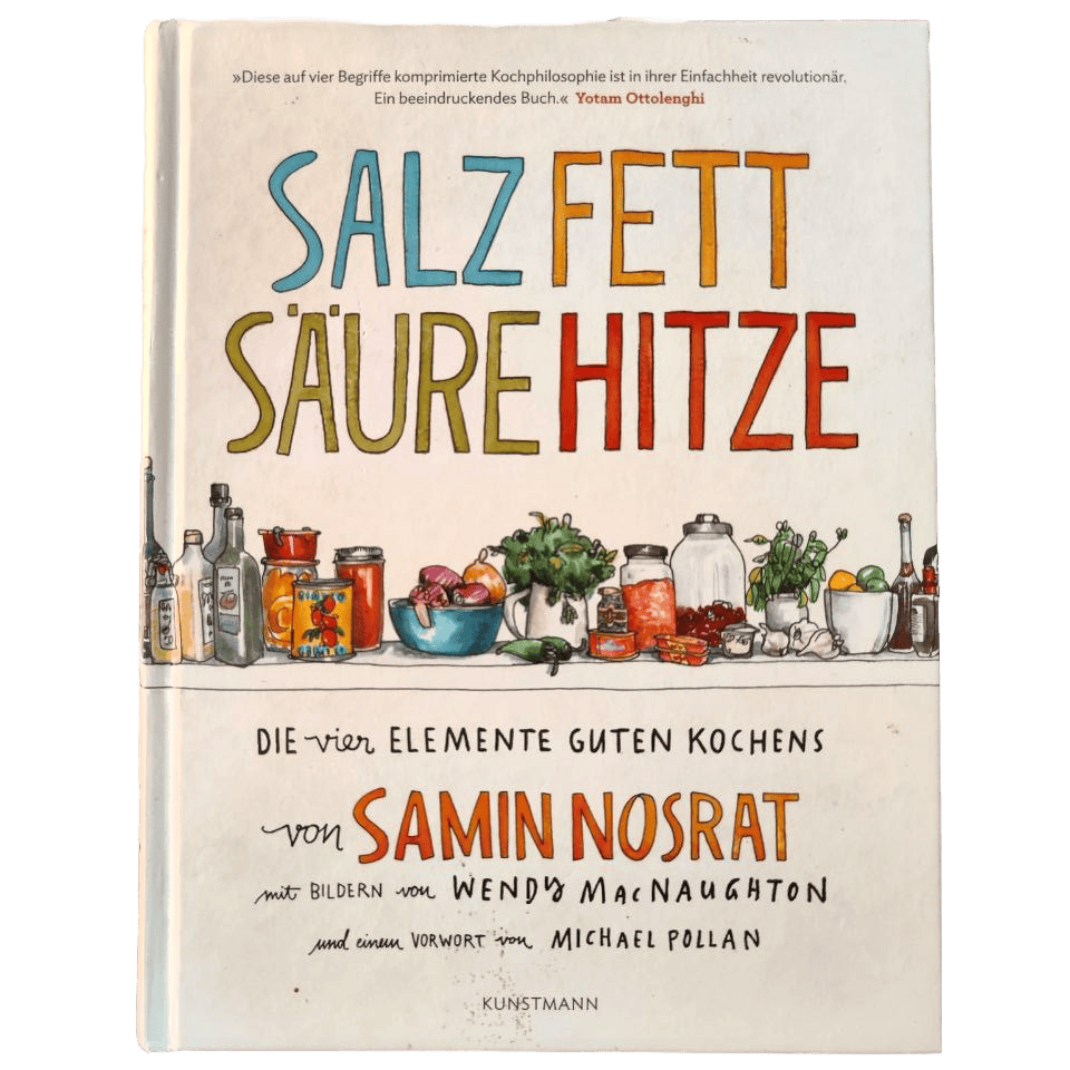 Das Buch "Salz. Fett. Säure. Hitze." beschreibt die 4 Elemente des guten Kochens und lebt eine revolutionäre und einfache Kochphilosophie.