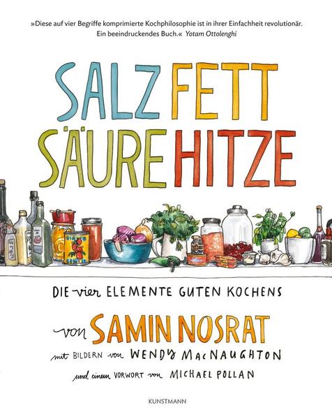 Das Buch "Salz Fett Säure Hitze" beschreibt die 4 Elemente des guten Kochens und lebt eine revolutionäre und einfache Kochphilosophie.